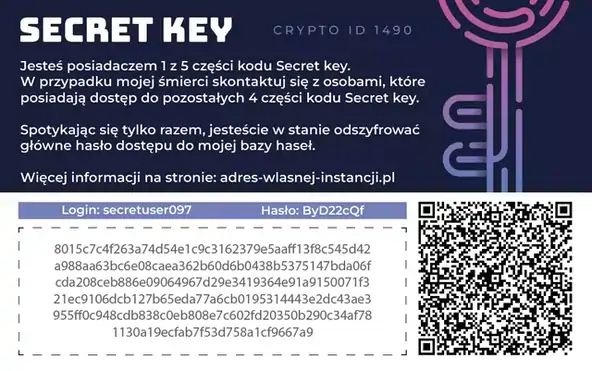 Karta Secret Key — przód